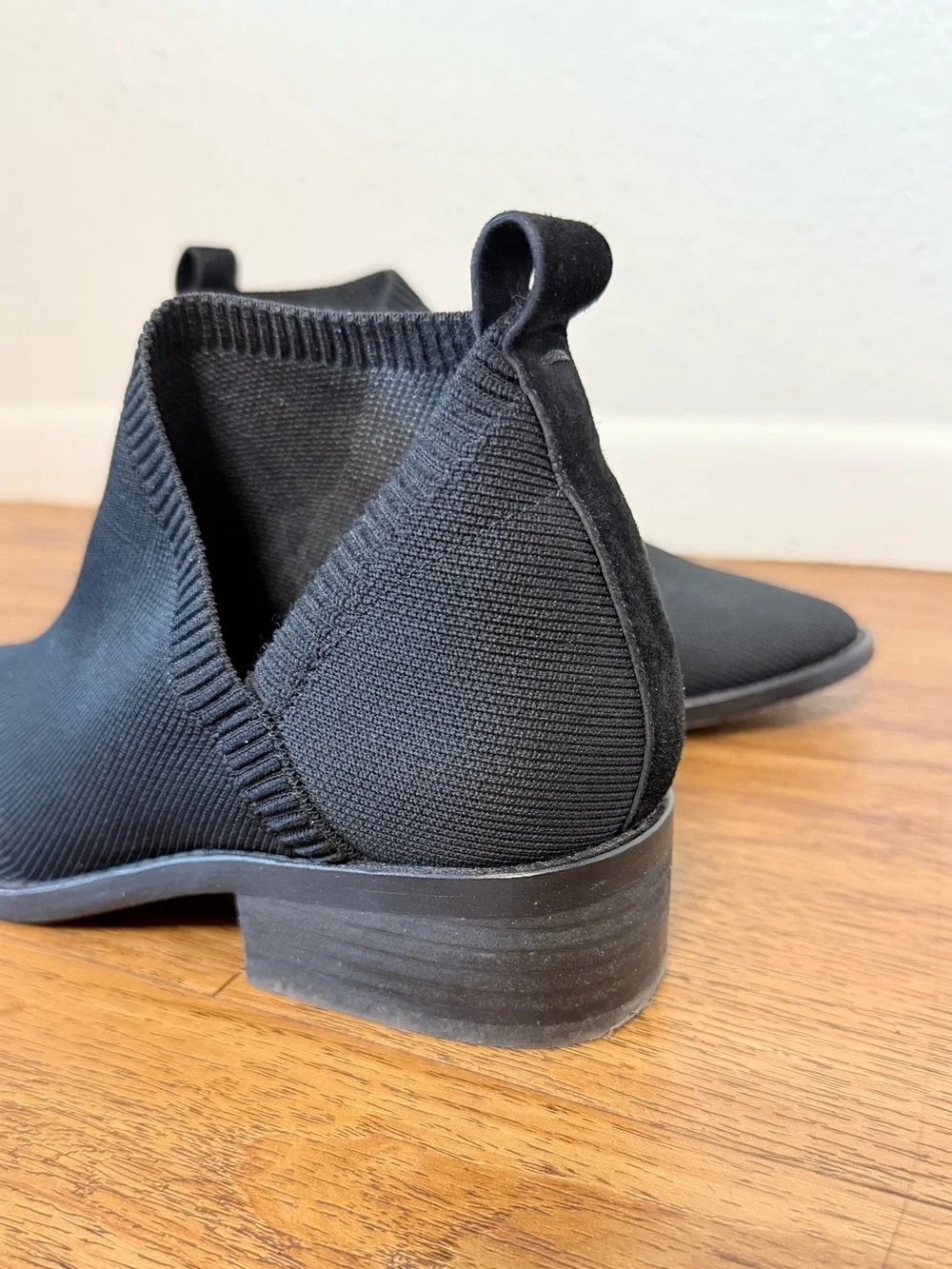 Eileen Fisher Davie Stretch Knit Booties Black Size 7